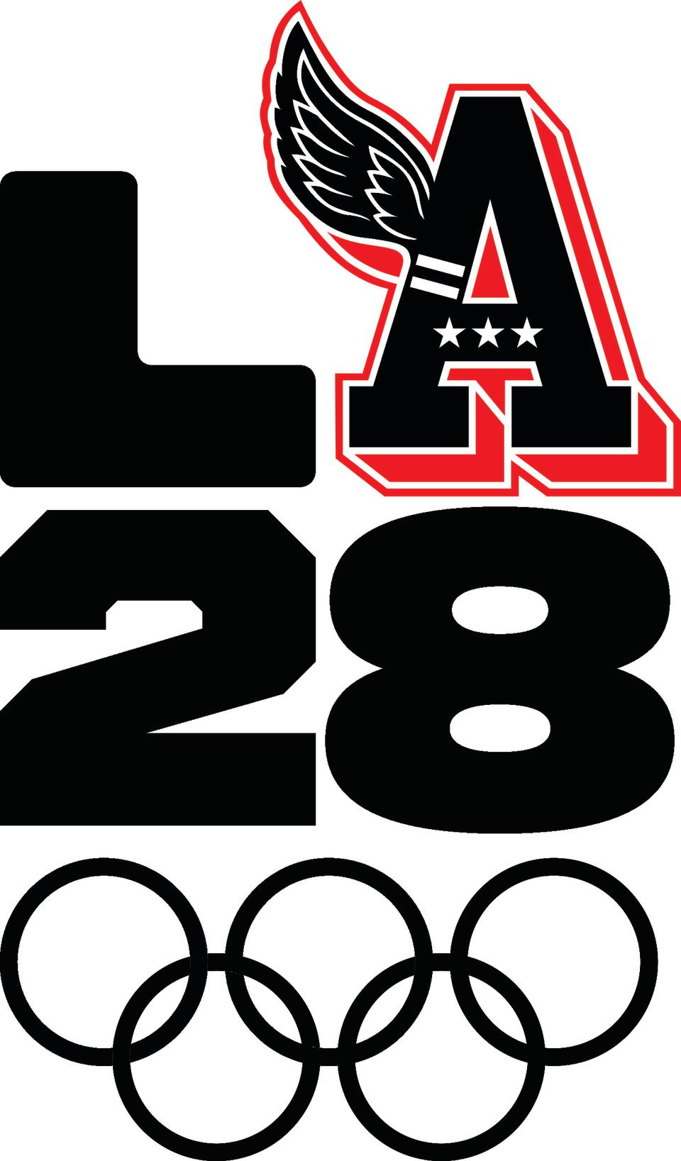 Ralph Lauren's version of the LA28 logo.