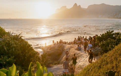 arpoador beach, rio de janeiro, brazil - Credit: INGO RÖSLER