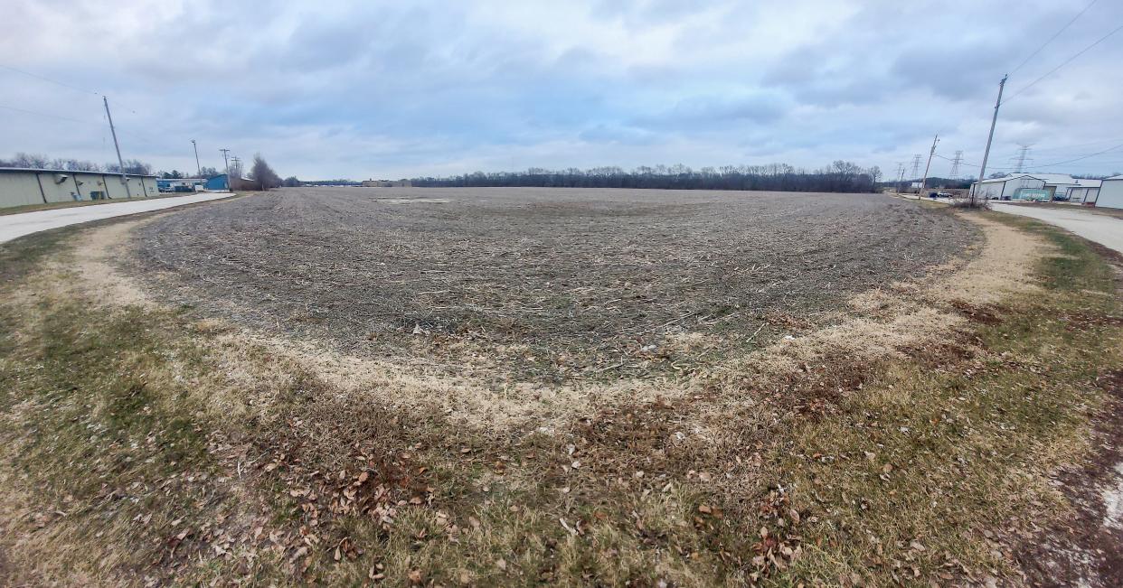 This open field behind AMC Pekin Theaters is part of 33 acres of city-owned land between Illinois Route 98 and Brenkman Drive being sold to a developer with plans to build a sports complex.