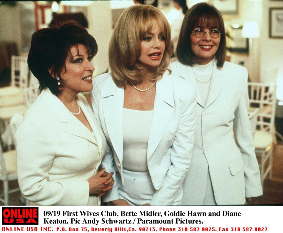 Bette Midler, Goldie Hawn, and Diane Keaton in <i>The First Wives Club</i> (1996)