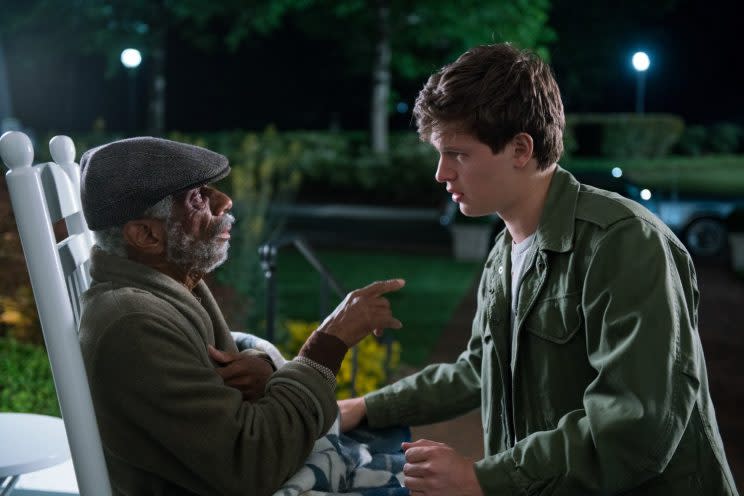CJ Jones and Ansel Elgort in ‘Baby Driver’ (Sony)