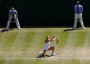 Britain Tennis - Wimbledon - All England Lawn Tennis & Croquet Club, Wimbledon, England - 5/7/16 Kazakhstan's Yaroslava Shvedova in action against USA's Venus Williams REUTERS/Andrew Couldridge