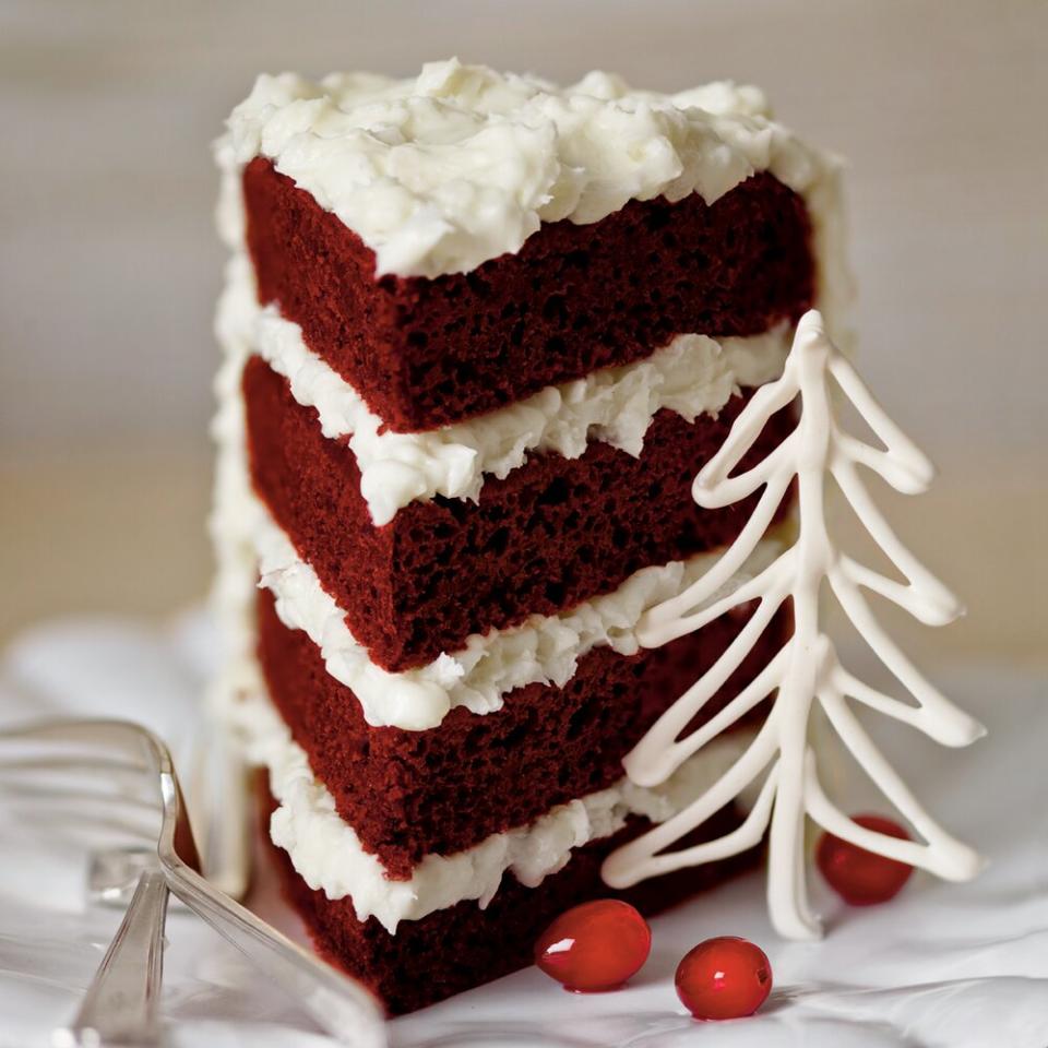 Red Velvet Cake with Coconut-Cream Cheese Frosting