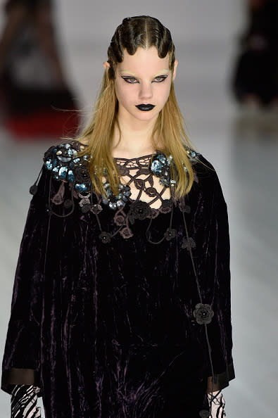 After black lipstick made a gothic appearance at Marc Jacobs AW16 show, it was clear the dark lippy would no longer be saved for Halloween. 