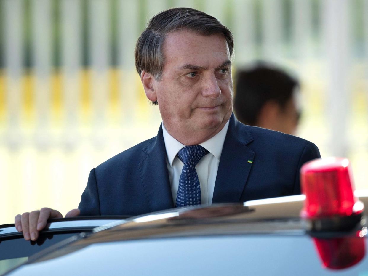 Brazilian president Jair Bolsonaro: Joedson Alves/EPA