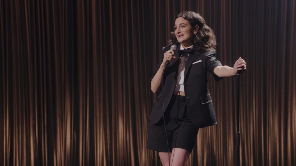 jenny slate performing her stand up special seasoned professional