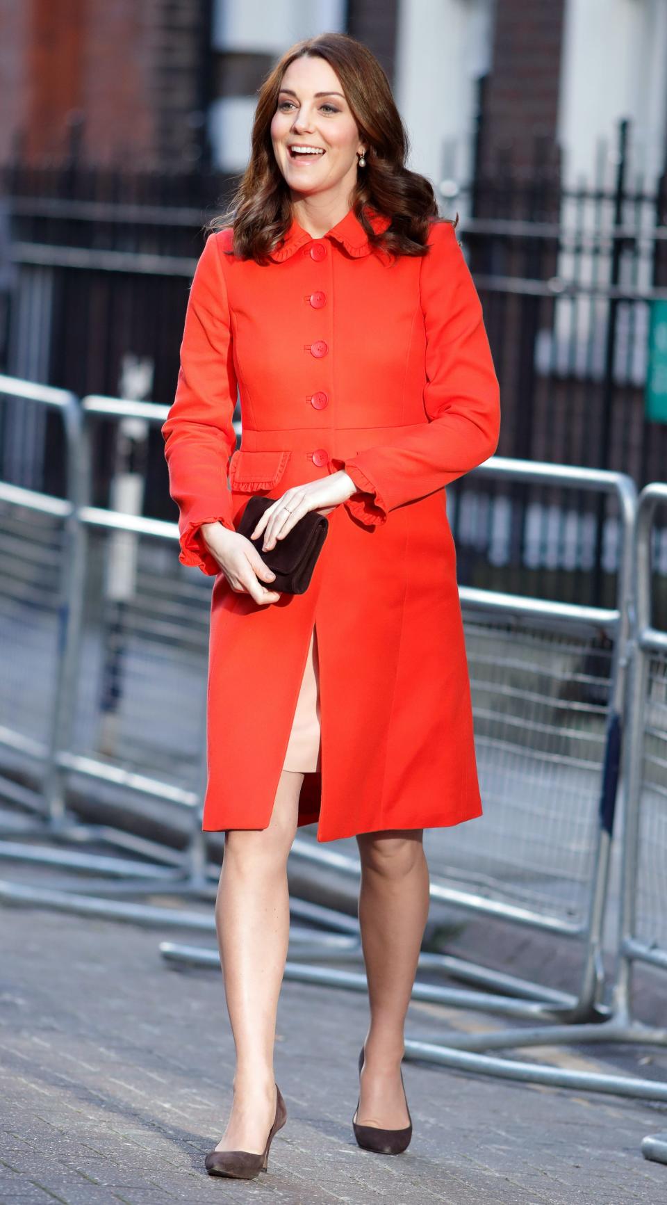 kate middleton january 2018 orange coat