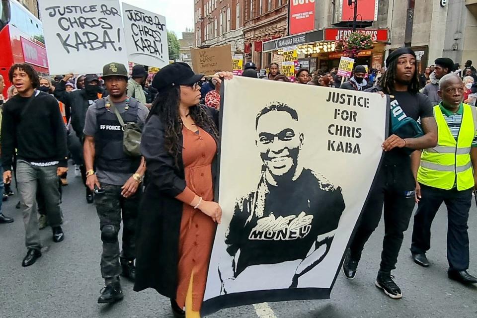 The police shooting of Chris Kaba sparked protests by campaigners (Left Unity/PA) (PA)