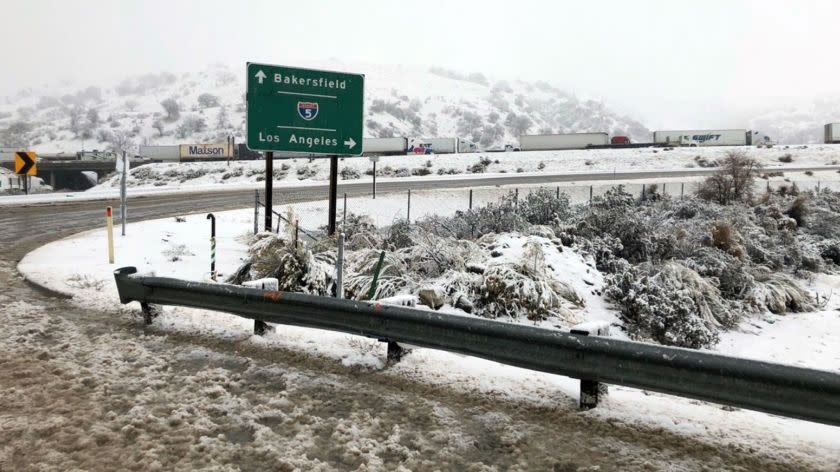 This photo provided by the California Department of Transportation (CalTrans) shows a ramp to Inters