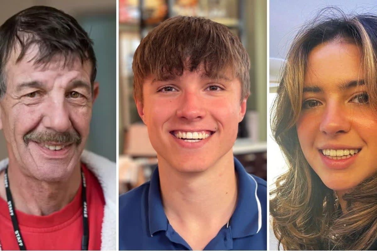 (l to r) Ian Coates, Barnaby Webber and Grace O’Malley-Kumar were killed by Valdo Calocane (Nottinghamshire Police/PA) (PA Media)