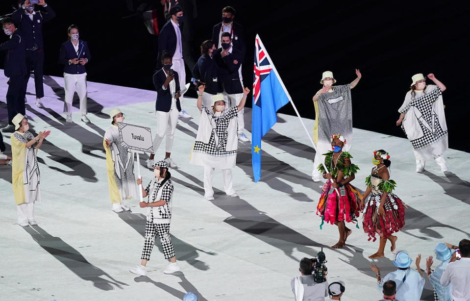 <p>The tiny delegation from Tuvalu showed out for the opening ceremony! </p>