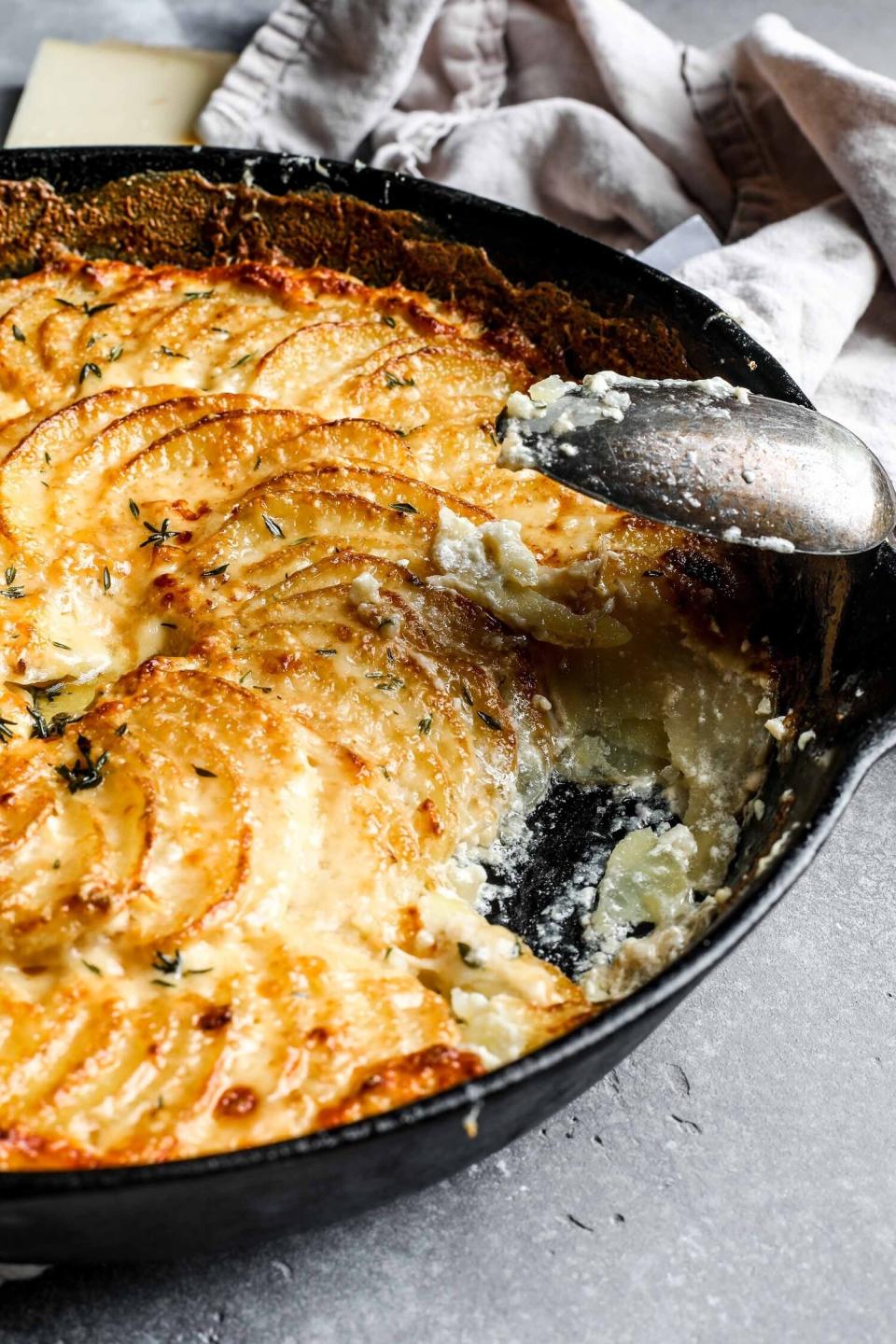 Cheesy potato gratin.