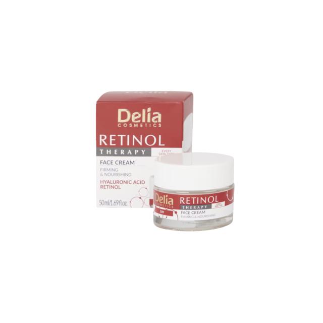Crème visage jour au Rétinol et acide hyaluronique Delia 50ml
