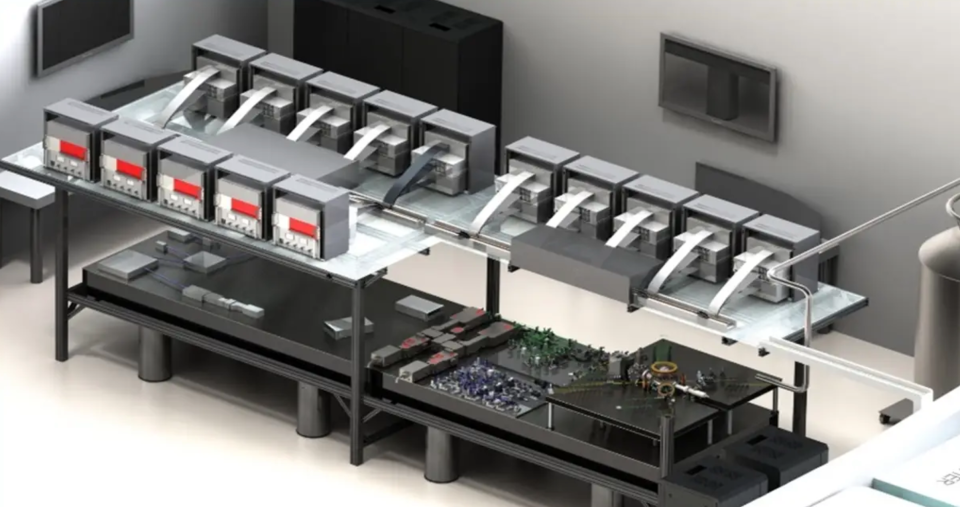 Eine schematische Zeichnung des Quantinuum H2-Computers. - Copyright: Quantinuum