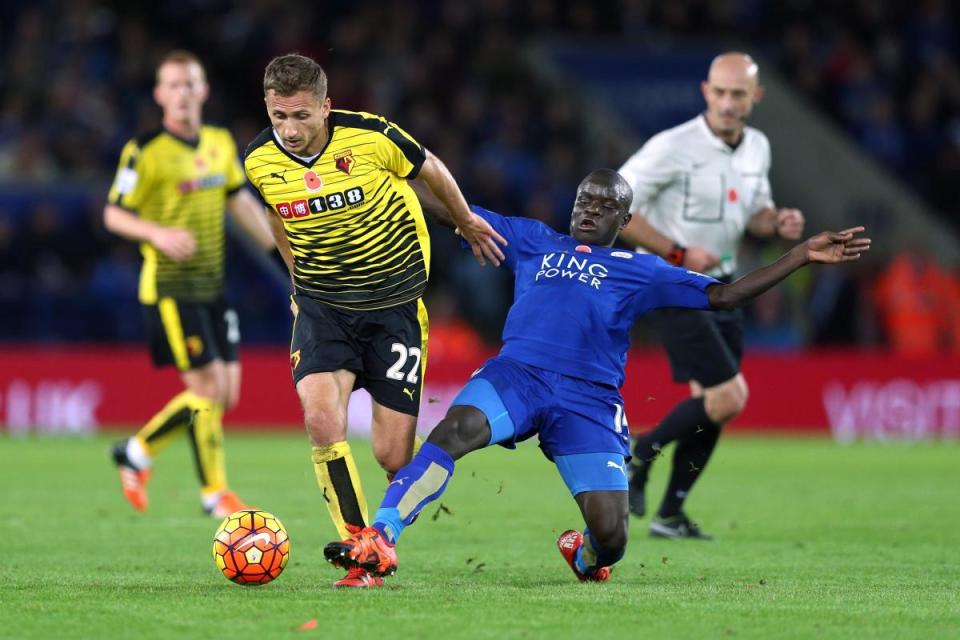 Almen Abdi in action for Watford against Leicester. <i>(Image: Action Images)</i>