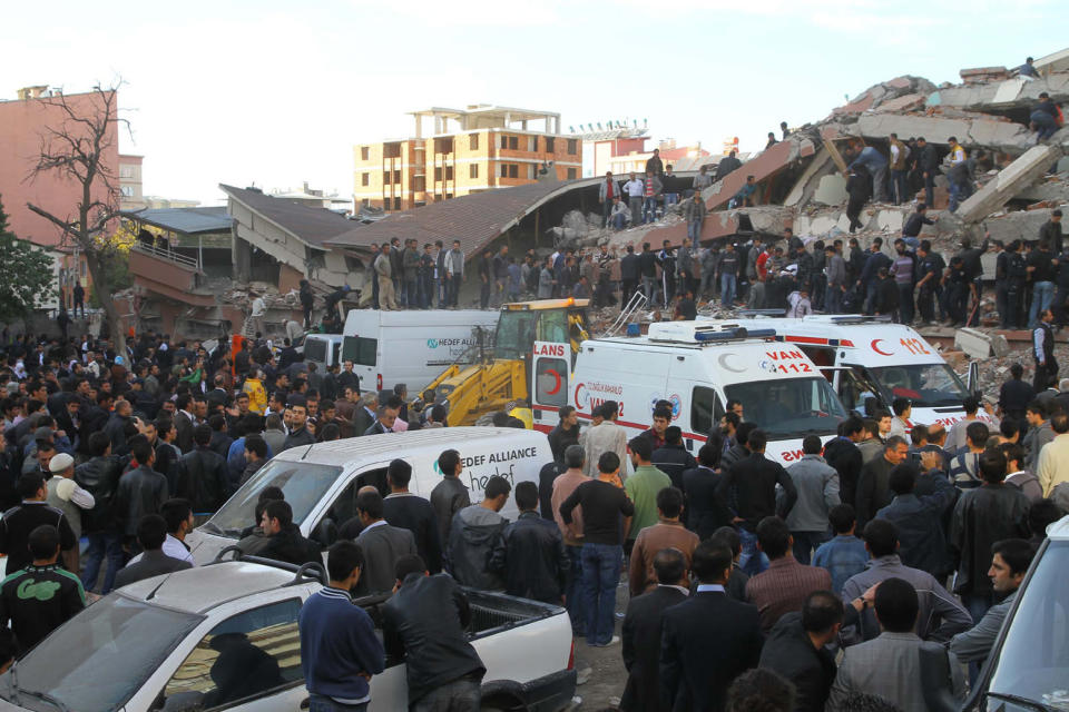 More than 200 people were killed and hundreds more feared dead on Monday after an earthquake struck parts of southeast Turkey, where rescue teams worked through the night to try to free survivors crying for help from under rubble.