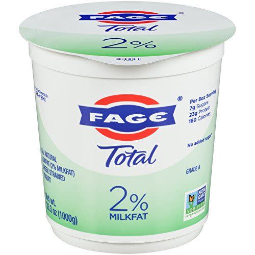 4) Total 2% Milkfat Plain Greek Yogurt