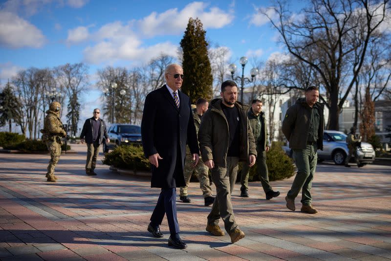 El presidente de EE.UU, Joe Biden, visita Kiev