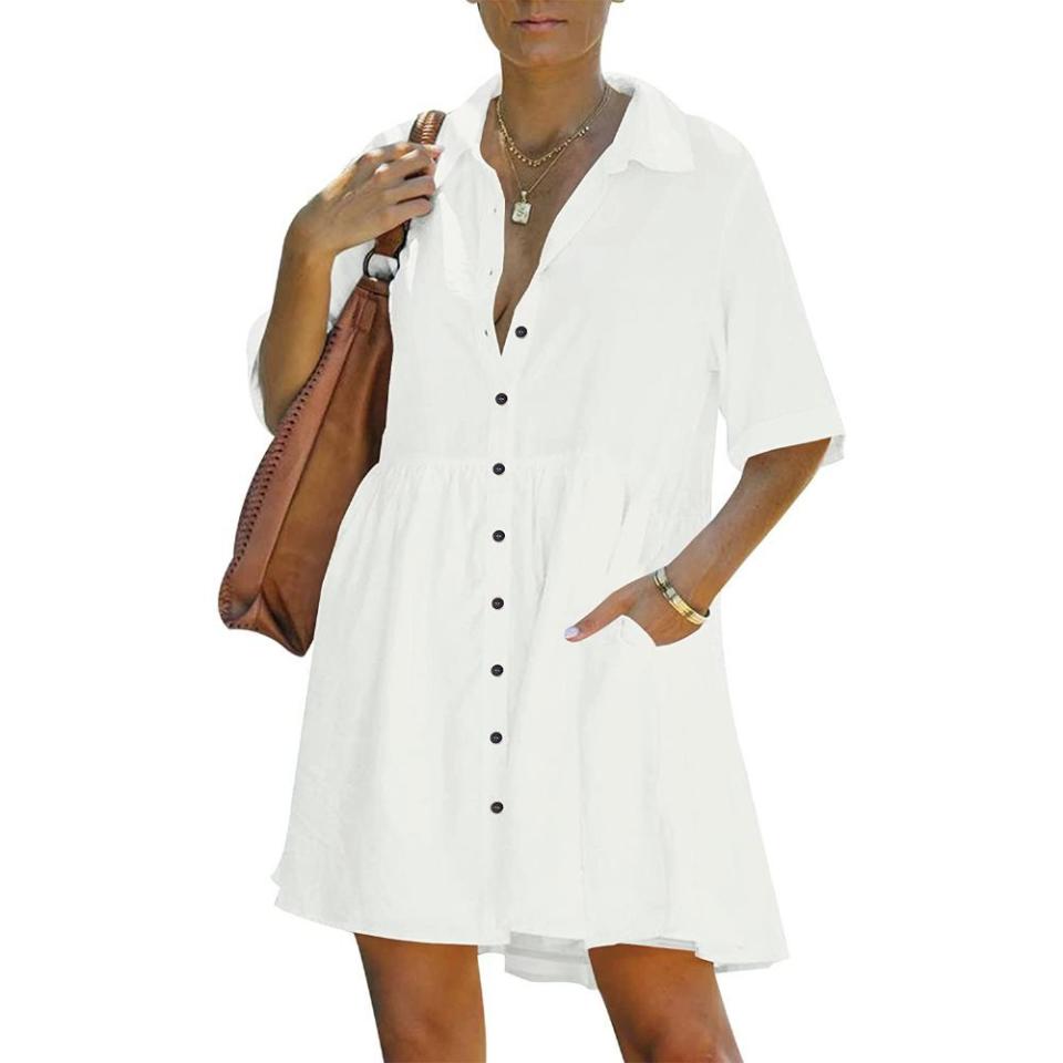 2) Short Sleeve Babydoll Dress