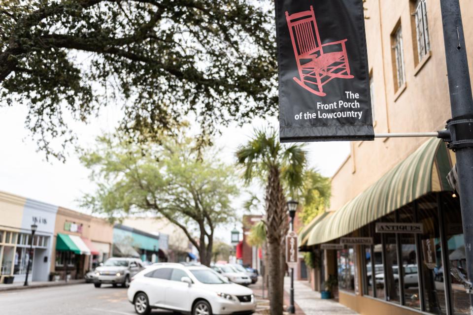 East Washington Street in downtown Walterboro