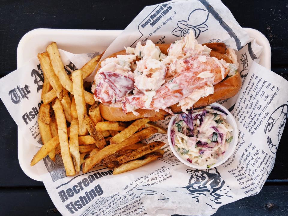A pretty perfect lobster roll from Richard's Fresh Seafood.