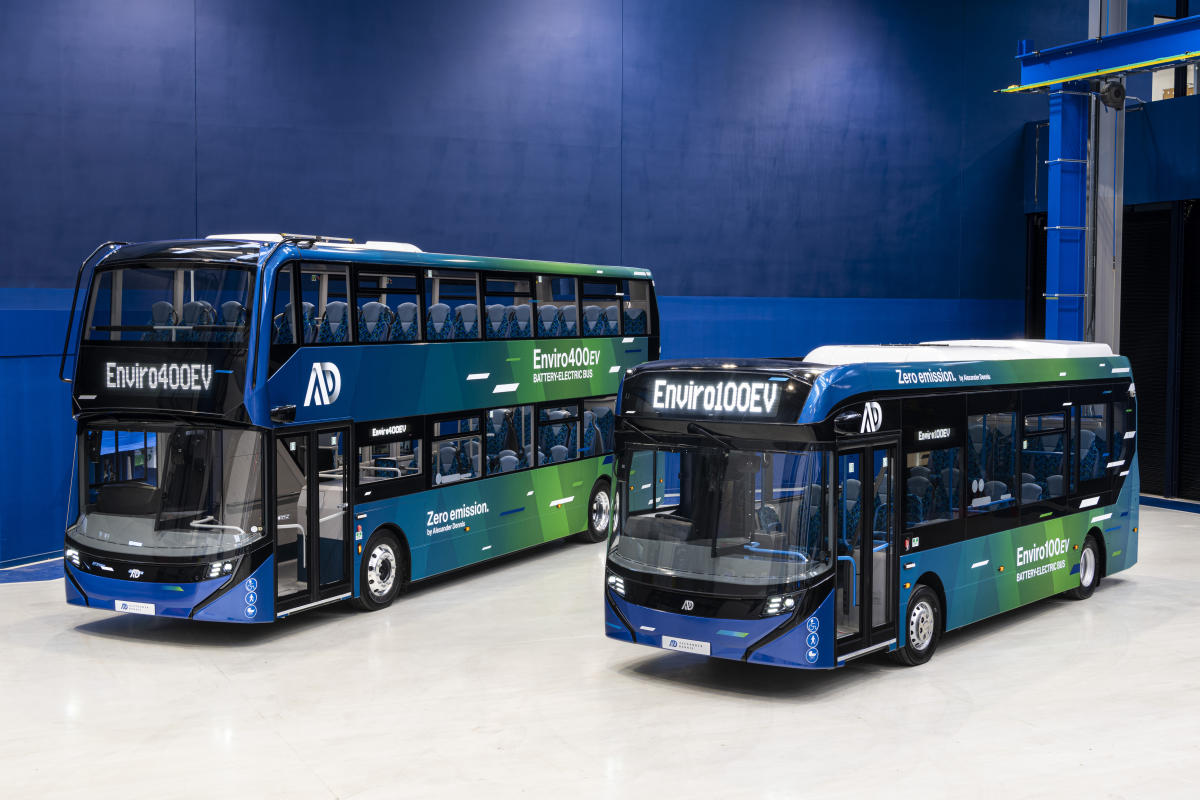 Next generation e-bus range by Alexander Dennis: Enviro100EV and 400EV  unveiled