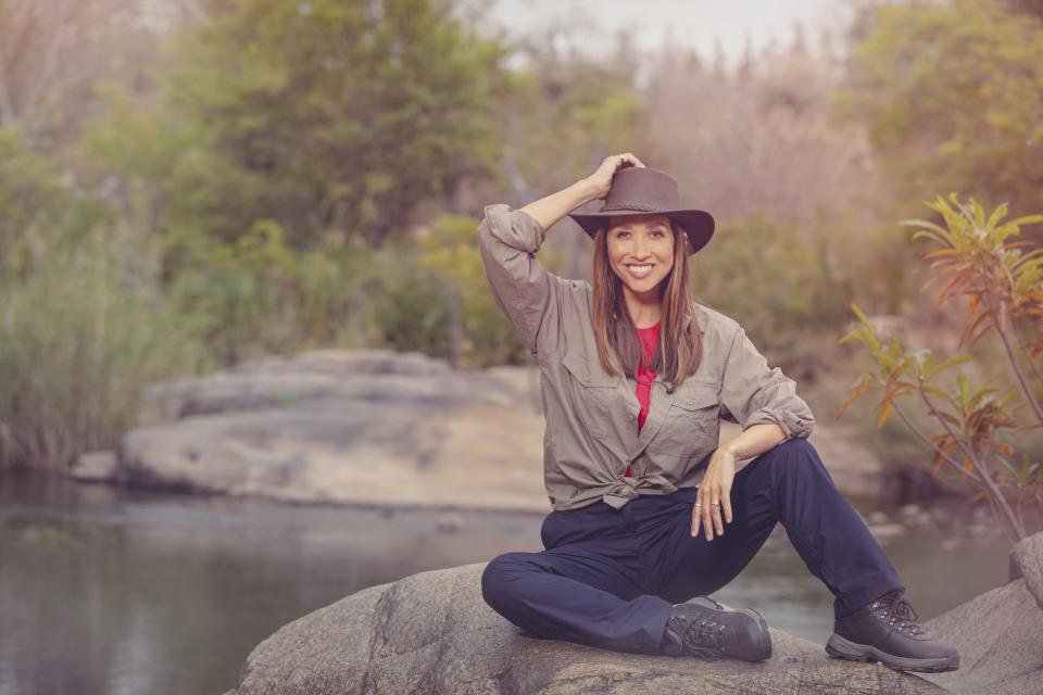 Myleene Klass is one of the late arrivals on I'm A Celebrity: South Africa. (ITV/Lifted Entertainment)