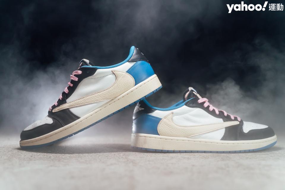 Air Jordan 1 低筒鞋 Travis Scott x Fragment。（Yahoo奇摩運動）