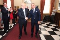 Lord Sedwill with Prime Minister Boris Johnson