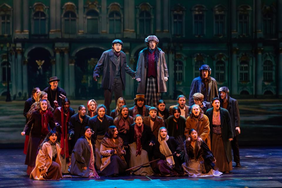 Langston Lee (above left), who could be seen as Dmitry in a number from Rouse High's "Anastasia" during the Heller Awards at the Long Center on April 19, not only won best lead performer (male), but also was selected to advance to the national Jimmy Awards for high school musicals in New York City. Many of the young performers seen in the awards show will be on Austin stages this summer.