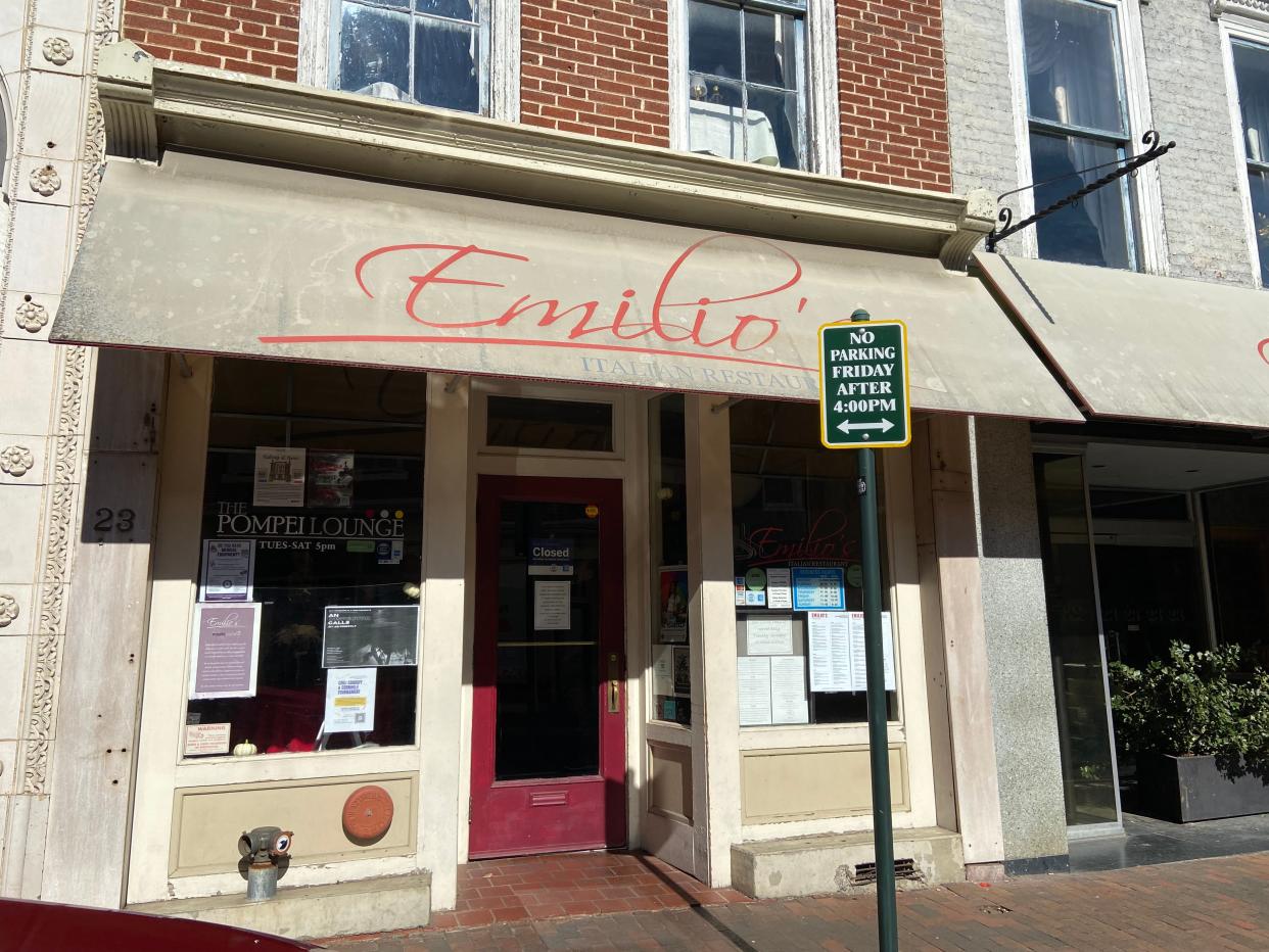 Emilio's in downtown Staunton closed in 2021 after 27 years in business.