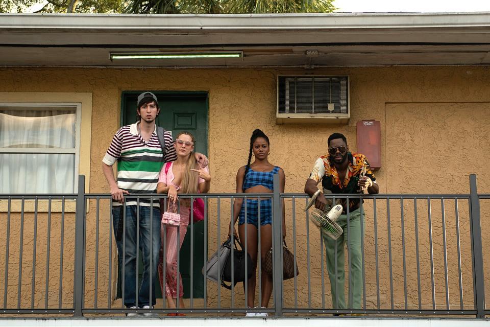 Nick Braun as "Derrek", Riley Keough as "Stefani", Taylour Paige as "Zola", and Colman Domingo as "X"