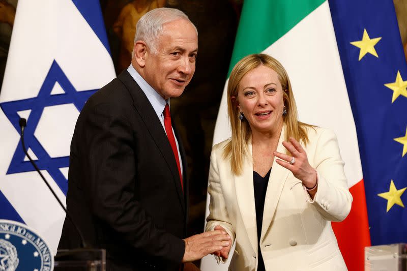 Israeli Prime Minister Benjamin Netanyahu visits Italy