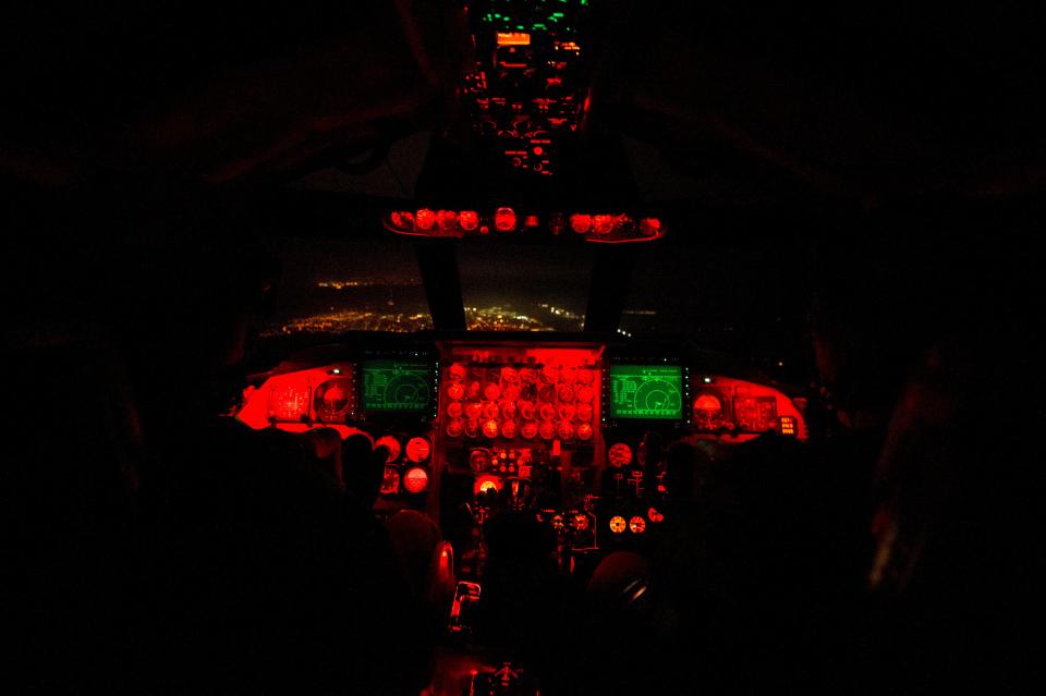 Pilots from the 2nd Bomb Wing land a B-52 Stratofortress at RAF Fairford, United Kingdom, Sept. 25, 2017 after a mission in support of bomber assurance and deterrence operations.