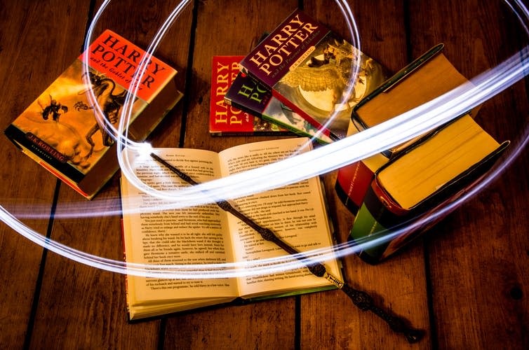 <span class="caption">Wizard works: Harry Potter books.</span> <span class="attribution"><a class="link " href="https://www.shutterstock.com/image-photo/england-uk-circa-july-2014-harry-555962719?src=8j1SLGaTM4yPUOO6LFcedg-1-9" rel="nofollow noopener" target="_blank" data-ylk="slk:Shutterstock;elm:context_link;itc:0;sec:content-canvas">Shutterstock</a></span>