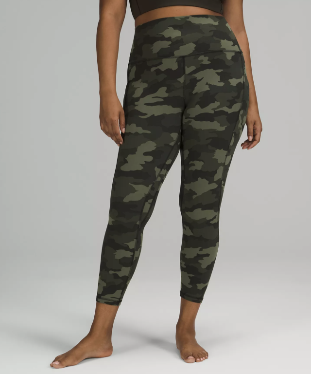 Anyone else have to fight the erg to buy bras to match the leggings they  already have 🤭? Brown earth camo align (6) FTBS long line (8) : r/lululemon