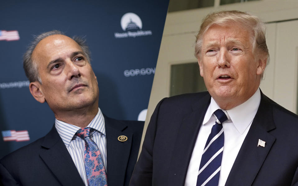 President Trump said Rep. Tom Marino, R-Pa., has withdrawn his name from consideration to be the country’s drug czar. (Photos: Bill Clark/CQ Roll Call/Getty Images, Pablo Martinez Monsivais/AP)