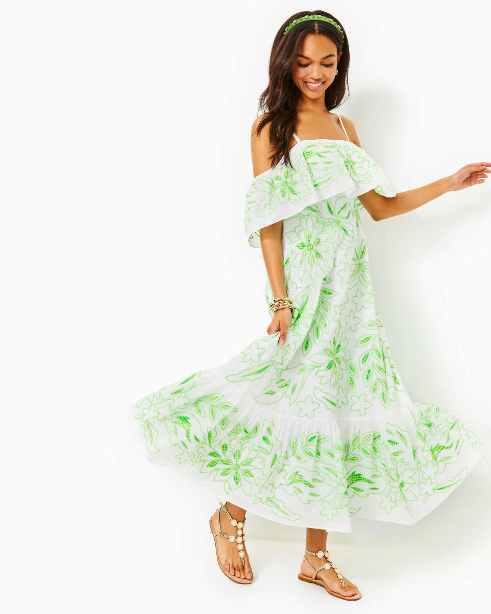 <p><a href="https://go.redirectingat.com?id=74968X1596630&url=https%3A%2F%2Fwww.lillypulitzer.com%2Fquinlee-embroided-maxi-dress%2F014654.html&sref=https%3A%2F%2Fwww.townandcountrymag.com%2Fstyle%2Ffashion-trends%2Fg60081553%2Flilly-pulitzer-65th-anniversary-collection%2F" rel="nofollow noopener" target="_blank" data-ylk="slk:Shop Now;elm:context_link;itc:0;sec:content-canvas" class="link ">Shop Now</a></p><p>Quinlee Embroided Maxi Dress</p><p>lillypulitzer.com</p><p>$598.00</p>