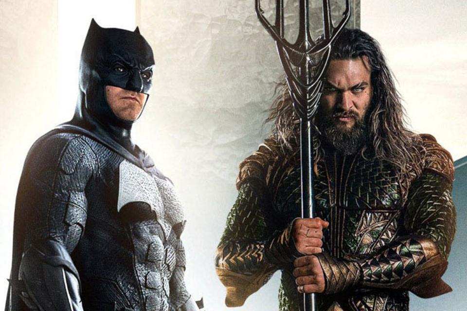 JUSTICE LEAGUE, US poster, l-r: Ben Affleck (as Batman), Jason Momoa (as Aquaman)