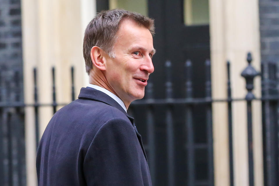 Jeremy Hunt arrives at Downing Street to attend the weekly Cabinet Meeting. (Source: PA)