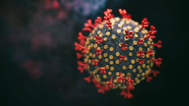 Abs COVID-19 pandemic - 3d rendered image Hologram view on black background. 
Viral Infection concept. Delta variant. Sars-cov-2 delta variant, 2019-nCoV, Coronavirus.
Antibody, Antigen, Vaccine concept. (Photo: koto_feja via Getty Images)