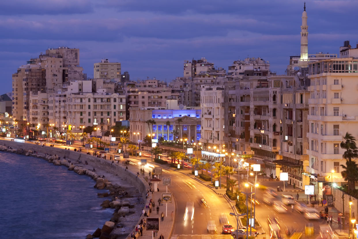 La corniche d'Alexandrie est vulnérable face à la montée des eaux