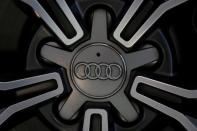 An Audi logo is displayed on a tyre during a promotional event in Hong Kong, China August 31, 2016. REUTERS/Bobby Yip