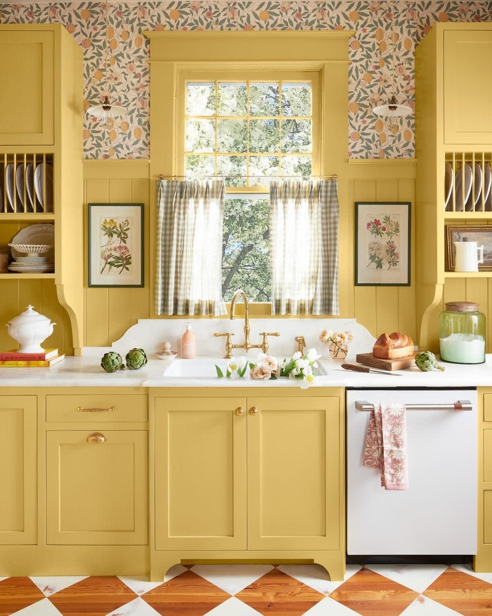 yellow kitchen