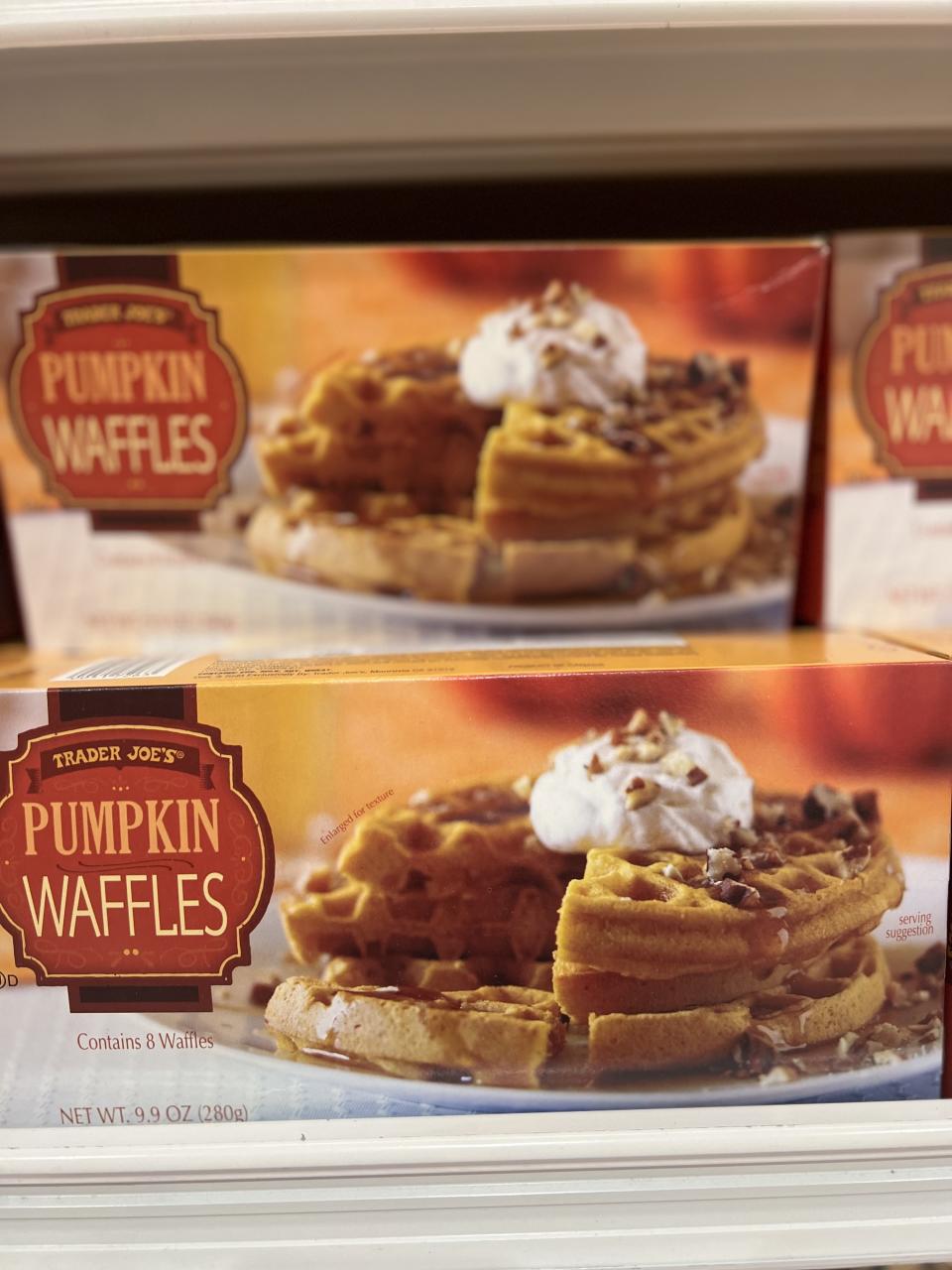 Boxes of Pumpkin Waffles