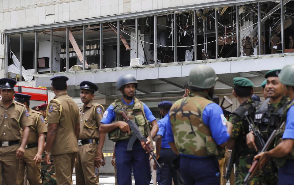 Nisanga and Shantha Mayadunne were staying at the Shangri-La Hotel in Colombo (EPA)