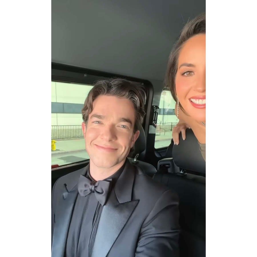 Olivia Munn Jokes With Boyfriend John Mulaney That Her Oscars Gown Is a Standing Up Dress