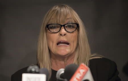 Writer Sammie Mays speaks at a news conference announcing allegations against comedian Bill Cosby in New York, May 1, 2015. REUTERS/Darren Ornitz