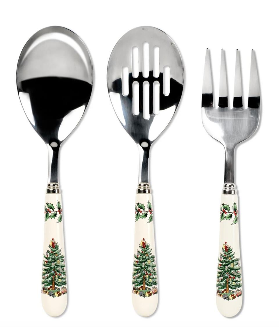 Spode Christmas Tree 3 Piece Serving Set