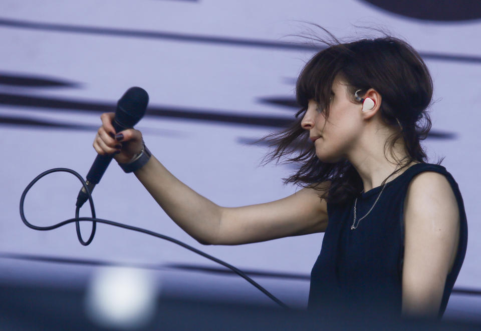 Lauren Mayberry at the Austin City Limits Music Festival, Oct. 3, 2014. (Jack Plunkett/Invision/AP)